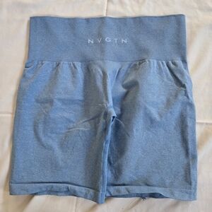NVGTN Women's Pro Seamless Shorts- Size M- Sky Blue